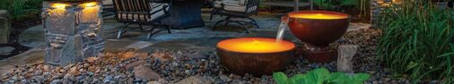 Atlantic Professional Pond Contractor LED Water Feature Lighting - Copper Bowls 