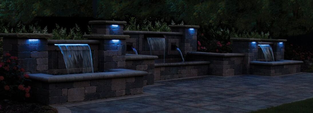 Atlantic Professional Pond Contractor LED Formal Fountain Water Feature Lighting Installations